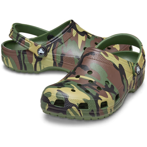Крокси сабо Crocs Classic Camouflage Clog (Army Green). Мультикам 6