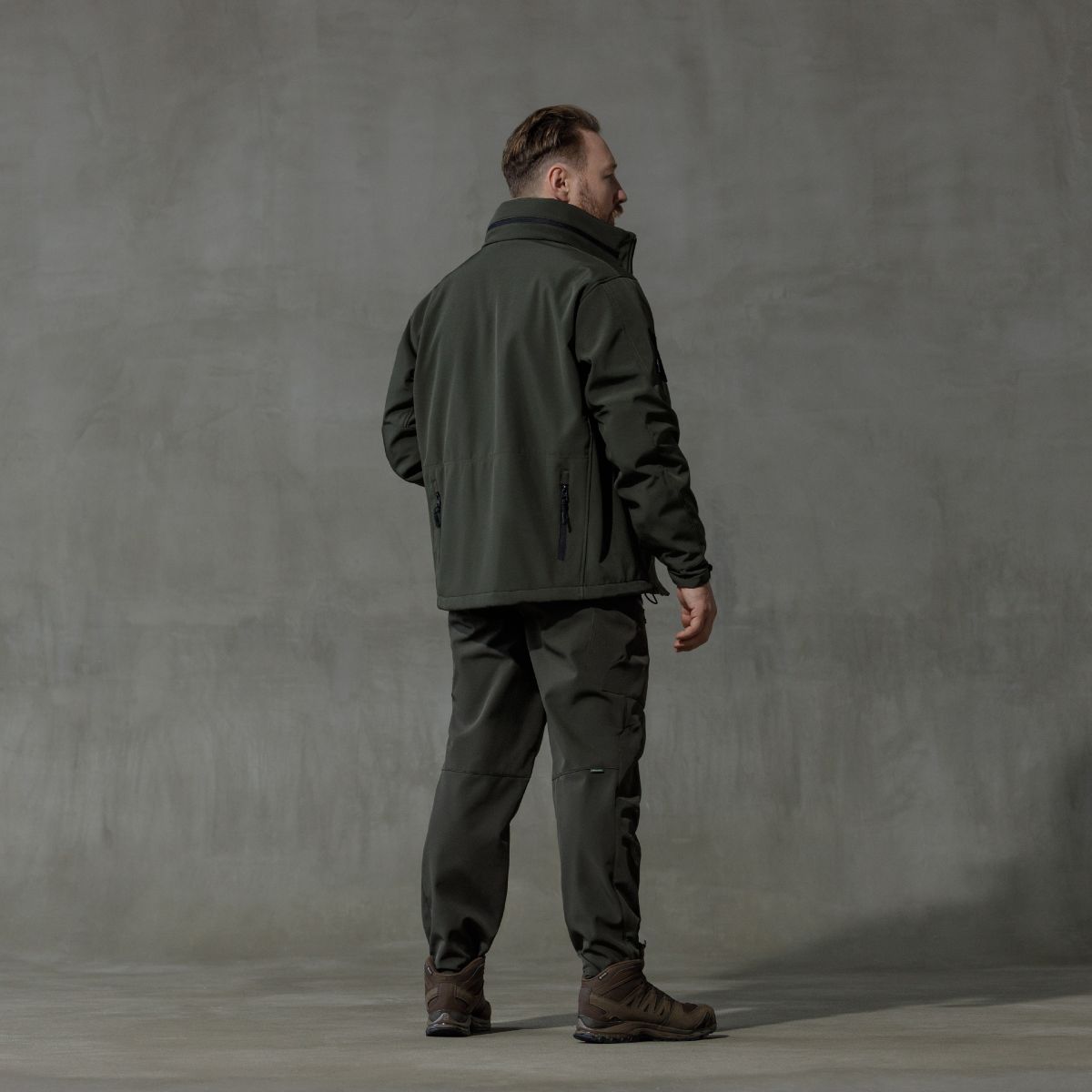 Комплект одежды Softshell Hawk Jacket & Pants. Защита от ветра и влаги. Олива 6