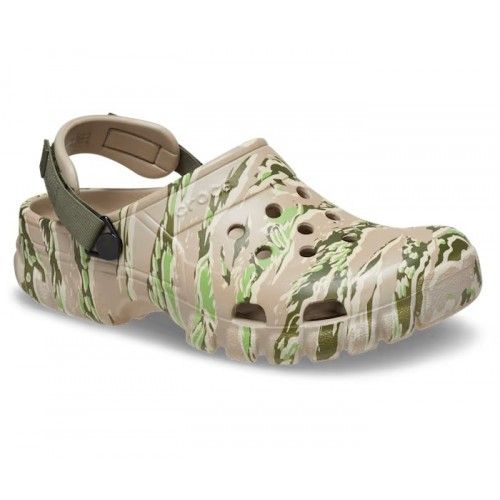 Кроксы сабо Crocs Offroad Sport Camo Clog (Cobblestone). Светлый камуфляж