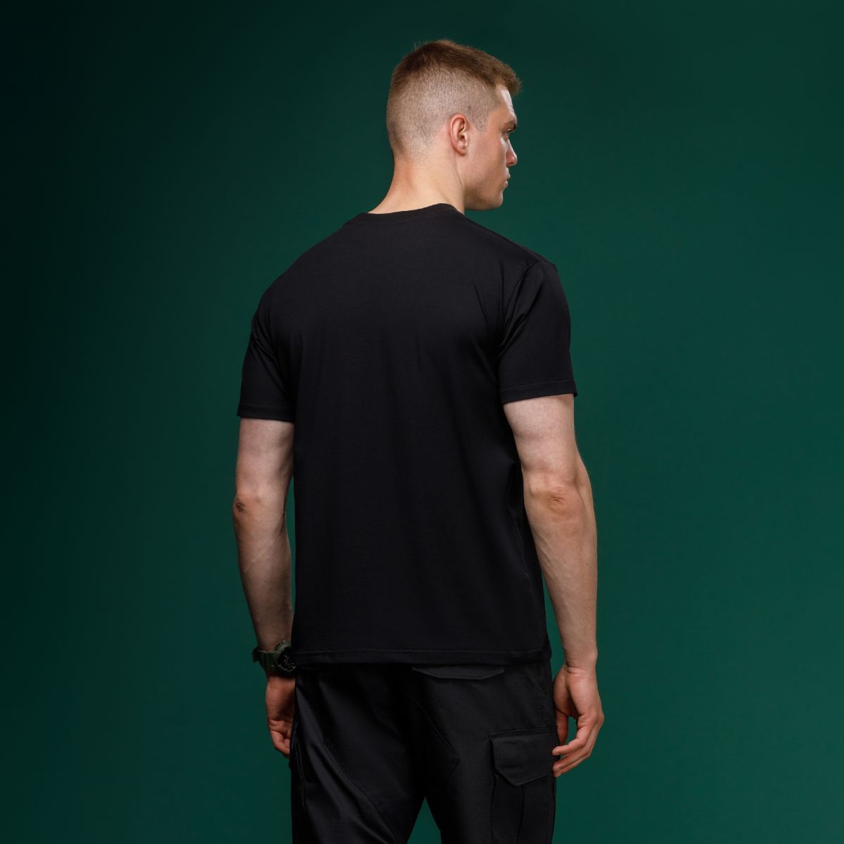 Футболка Ukrarmor Basic Military T-Shirt. HMMWV. Cotton and Elastane, черный 4