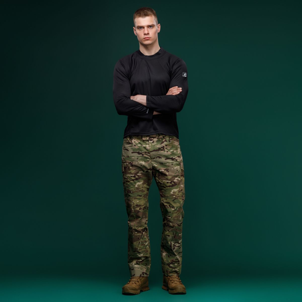 Тактическая рубашка Base Combat Shirt с длинным рукавом. Черный 5