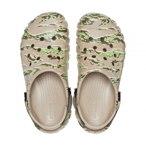 Кроксы сабо Crocs Offroad Sport Camo Clog (Cobblestone). Светлый камуфляж 6