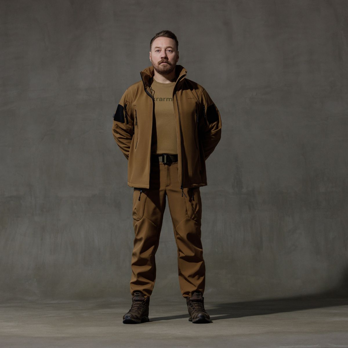 Комплект одежды Softshell Hawk Jacket & Pants. Защита от ветра и влаги. Койот 2