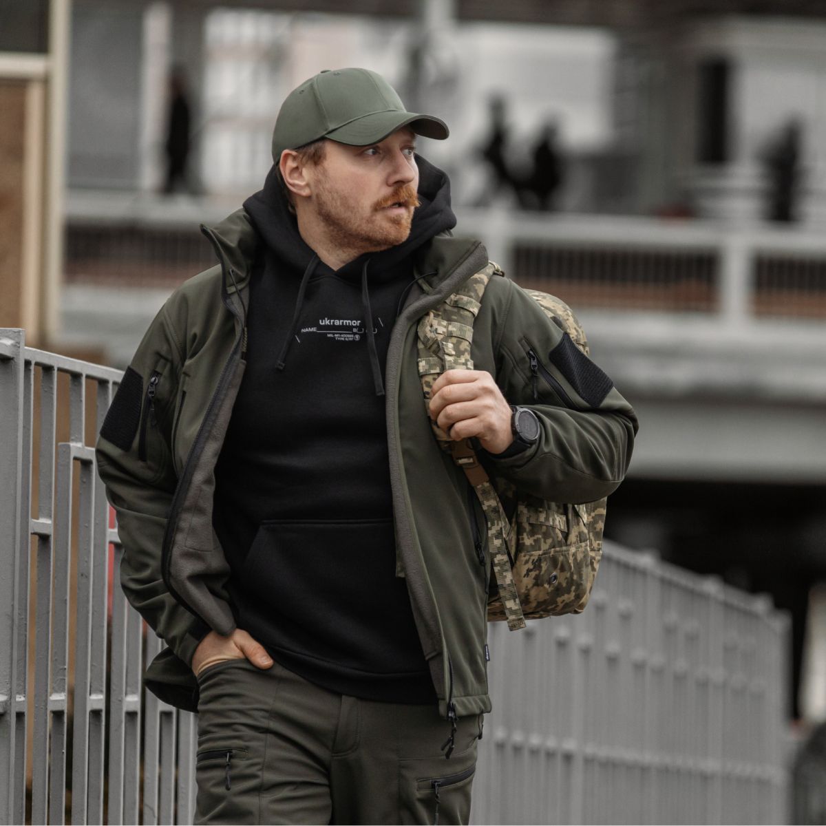 Комплект одежды Softshell Hawk Jacket & Pants. Защита от ветра и влаги. Олива 3