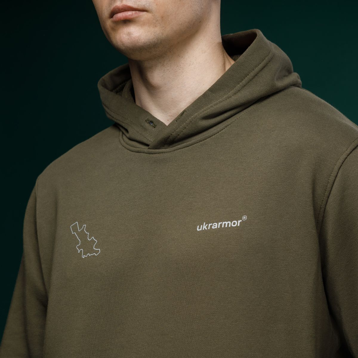 Худи M1 Mono коллекция Avdiivka. Топографическая карта. Cotton and polyester. олива 3