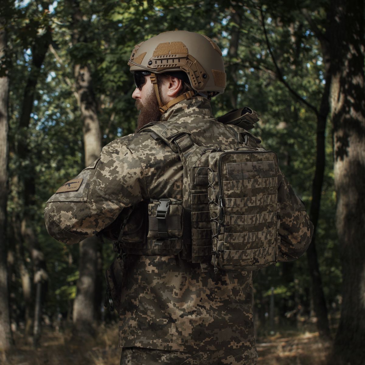 Тактический рюкзак на 10 л. Крепление Molle. Cordura 1000D. Пиксель (мм-14) 3