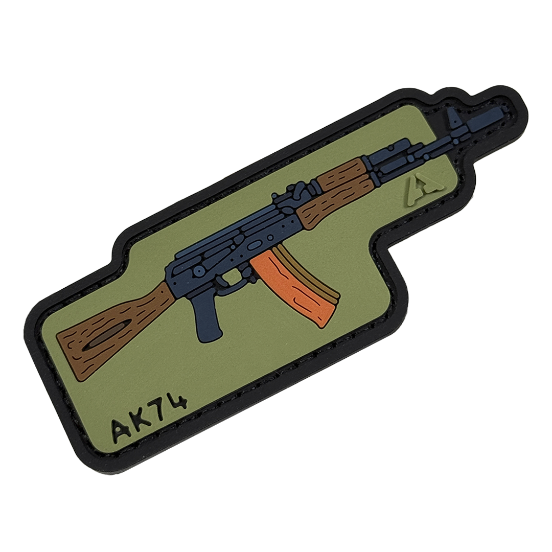 Патч (шеврон) «AK-74» від А.Т.А.К.А. М’який ПВХ пластик. Олива 2