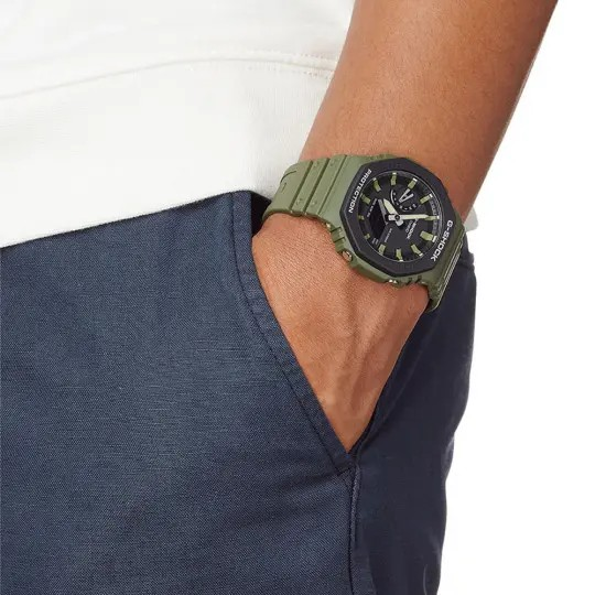 Тактические часы Casio G-SHOCK GA-2110SU. Водостойкий корпус. Олива 3