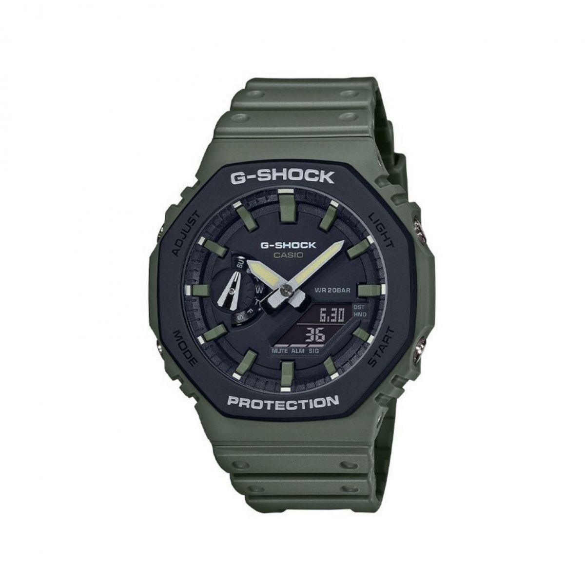 Тактические часы Casio G-SHOCK GA-2110SU. Водостойкий корпус. Олива