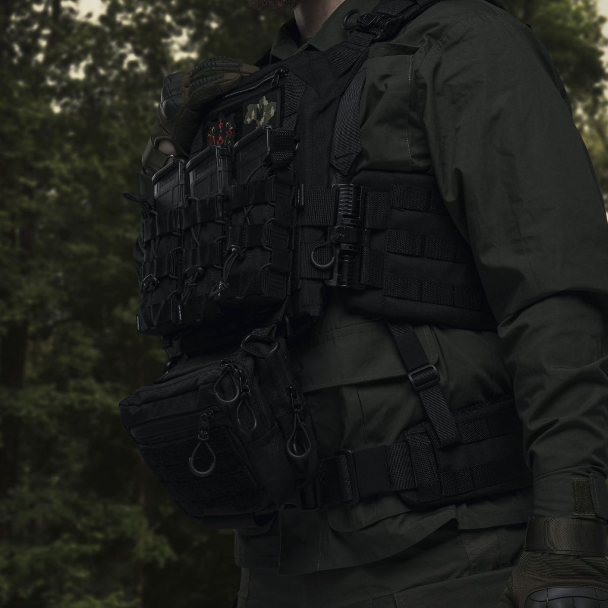 Сумка-напашник PRO. Размер L (16х22 см). Материал Cordura 1000. Черный 3