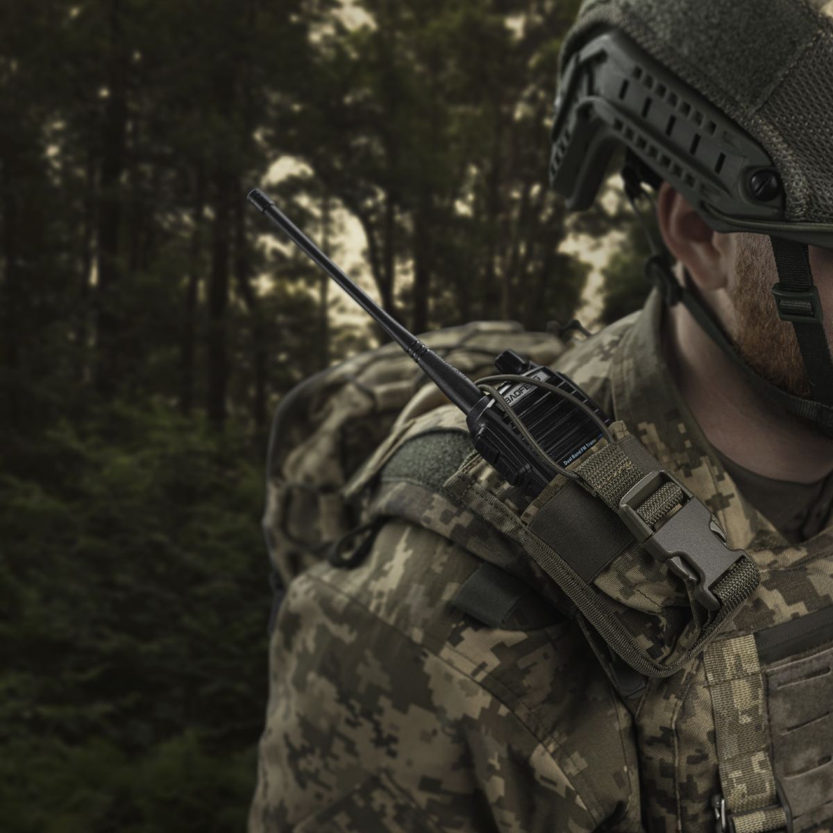 Подсумок для рации. Крепление Molle. Cordura 1000. Цвет Пиксель (мм-14) 6