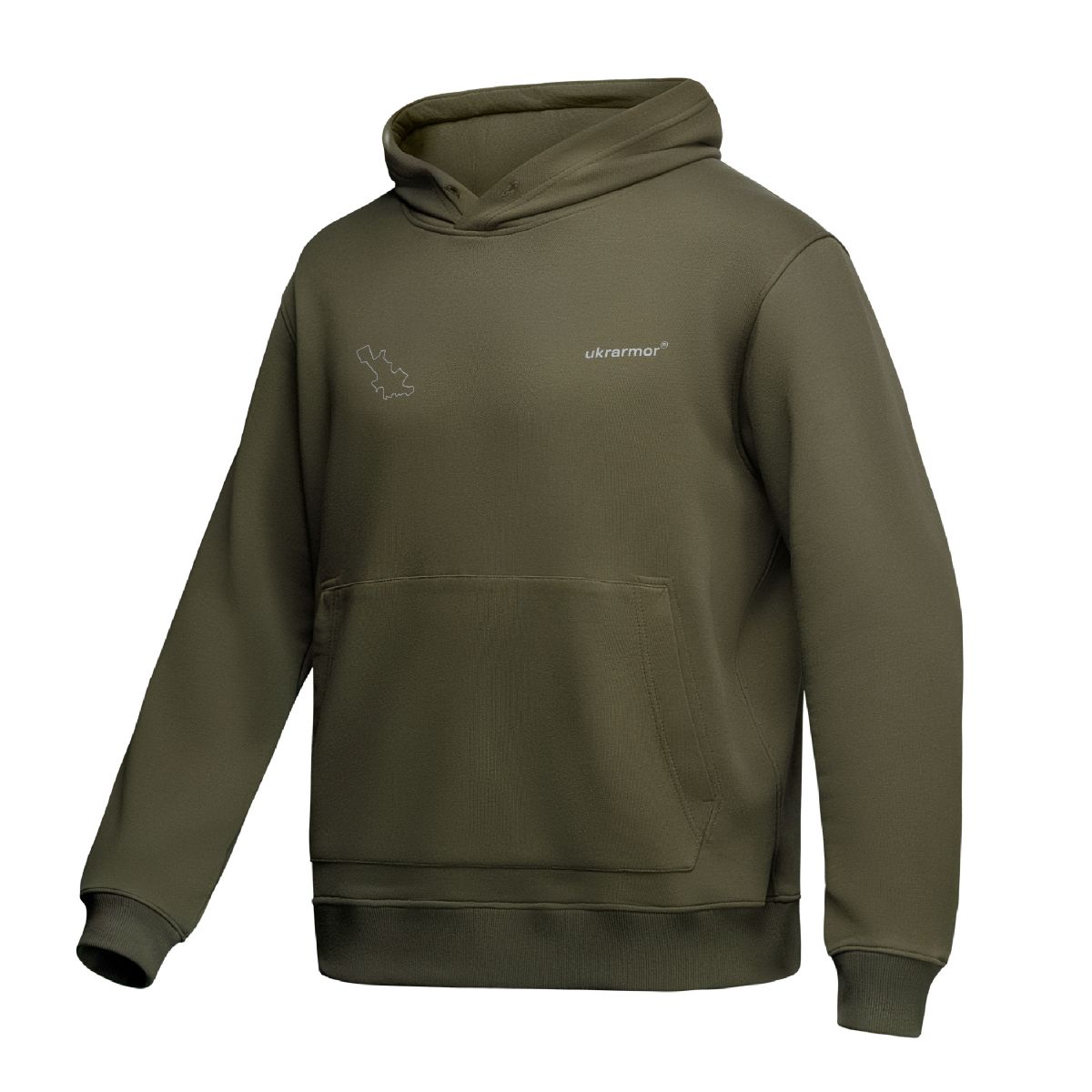 Худи M1 Mono коллекция Avdiivka. Топографическая карта. Cotton and polyester. олива