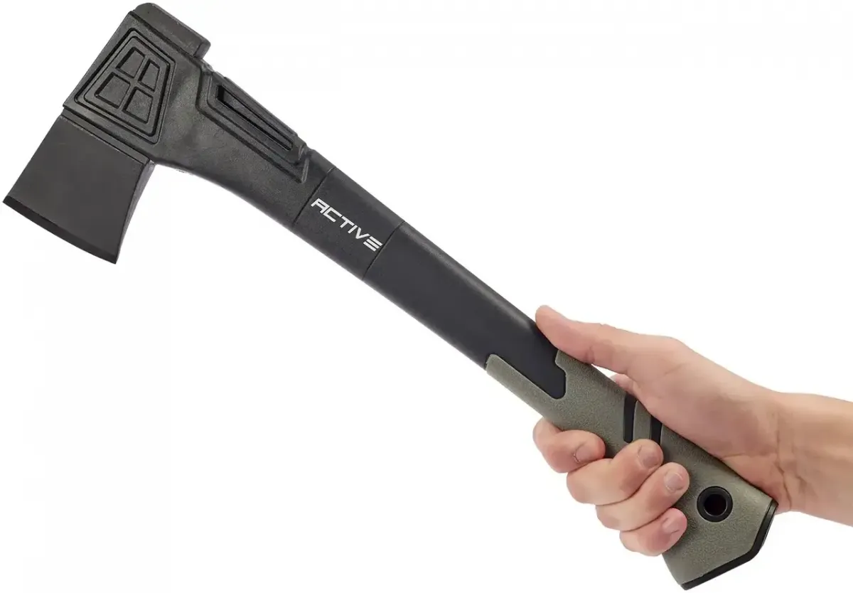 Топор Active Gardener серый с полимерной прорезиненной рукояткой, металл High Carbon Steel 6