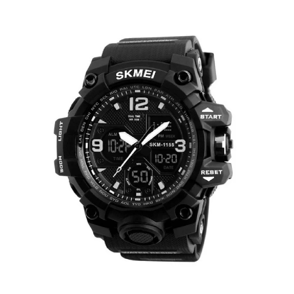 Тактические часы Skmei 1155. Водостойкий корпус. Черный