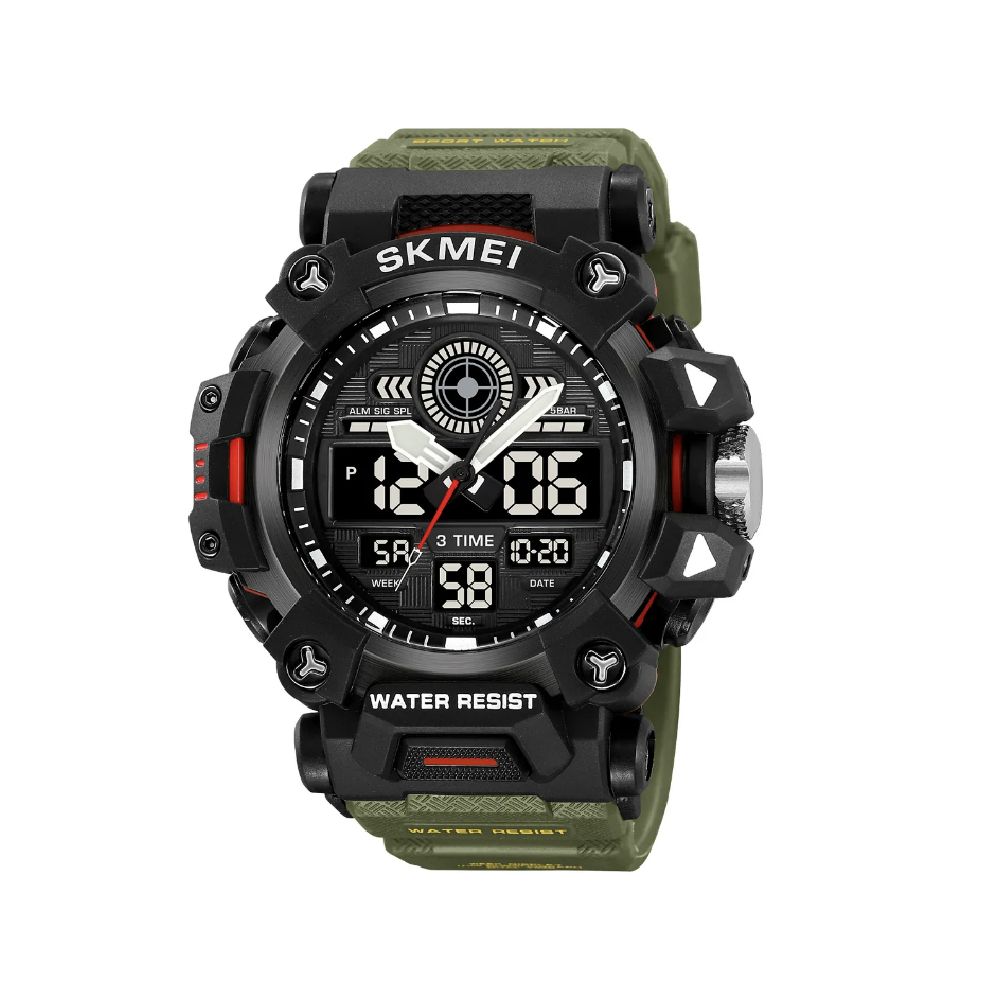 Тактические наручные часы Skmei 2226. Влагостойкий корпус. Army Green