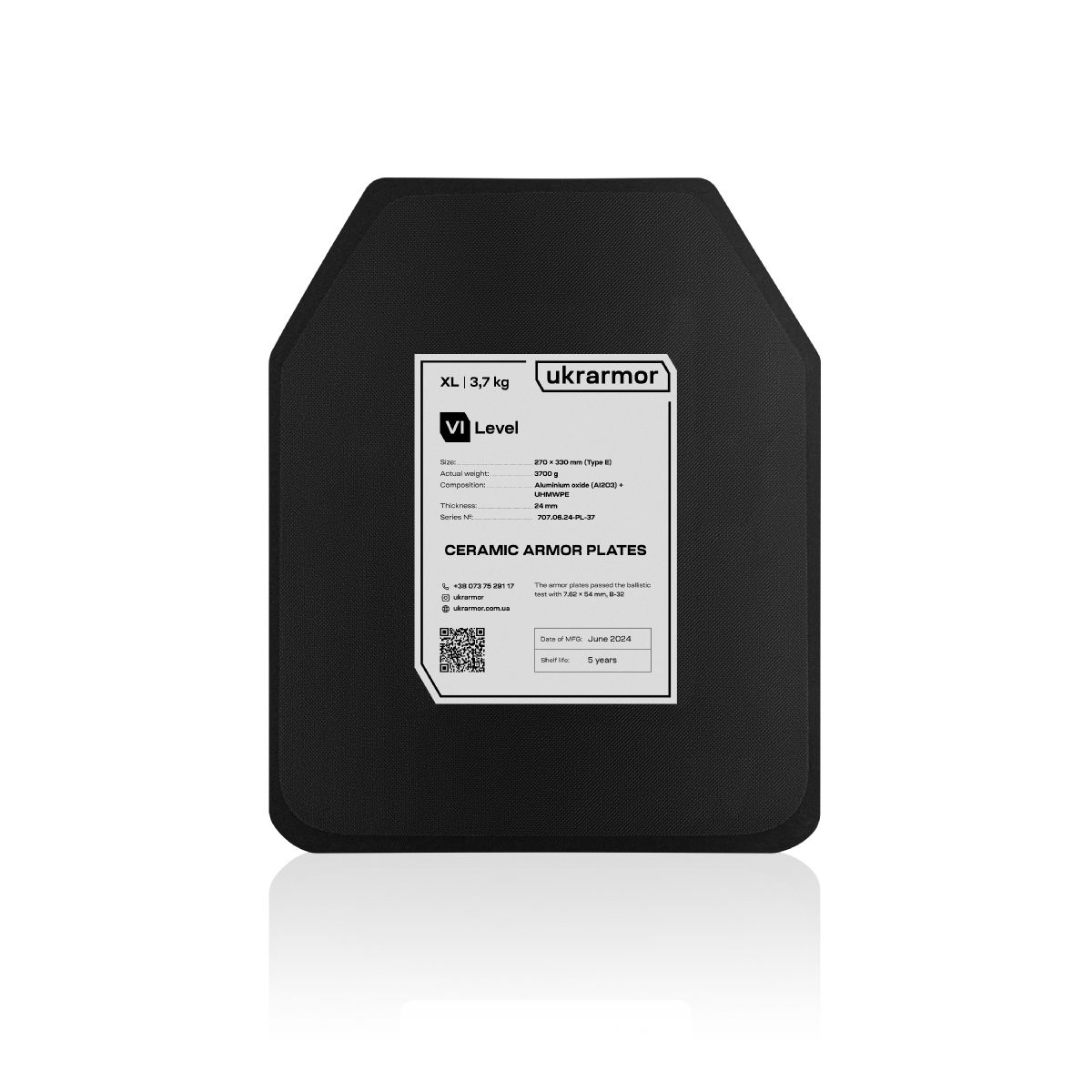 Плиты керамика 6 класс защиты (комплект). Вес 7.4 кг. Размер XL (27х33 см.) 6