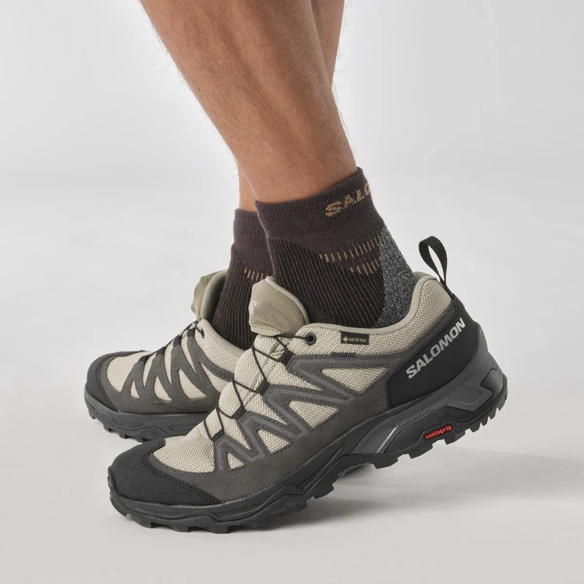 Трекінгові кросівки Salomon X Ward Leather Gore-Tex®. Сірий 3