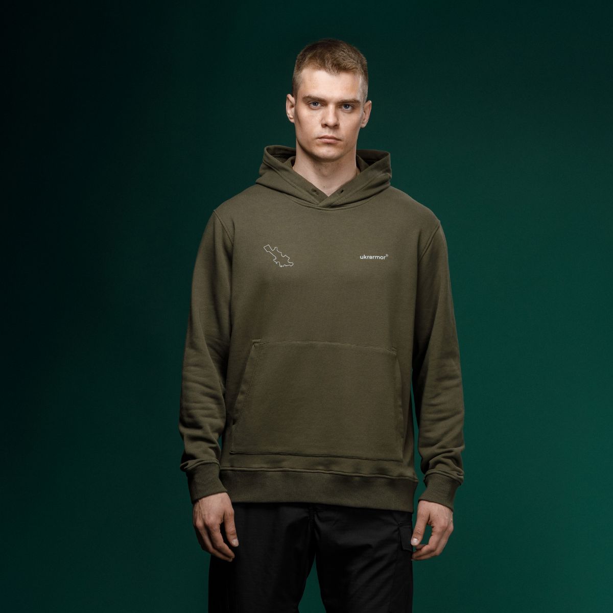 Худи M1 Mono коллекция Avdiivka. Топографическая карта. Cotton and polyester. олива 2