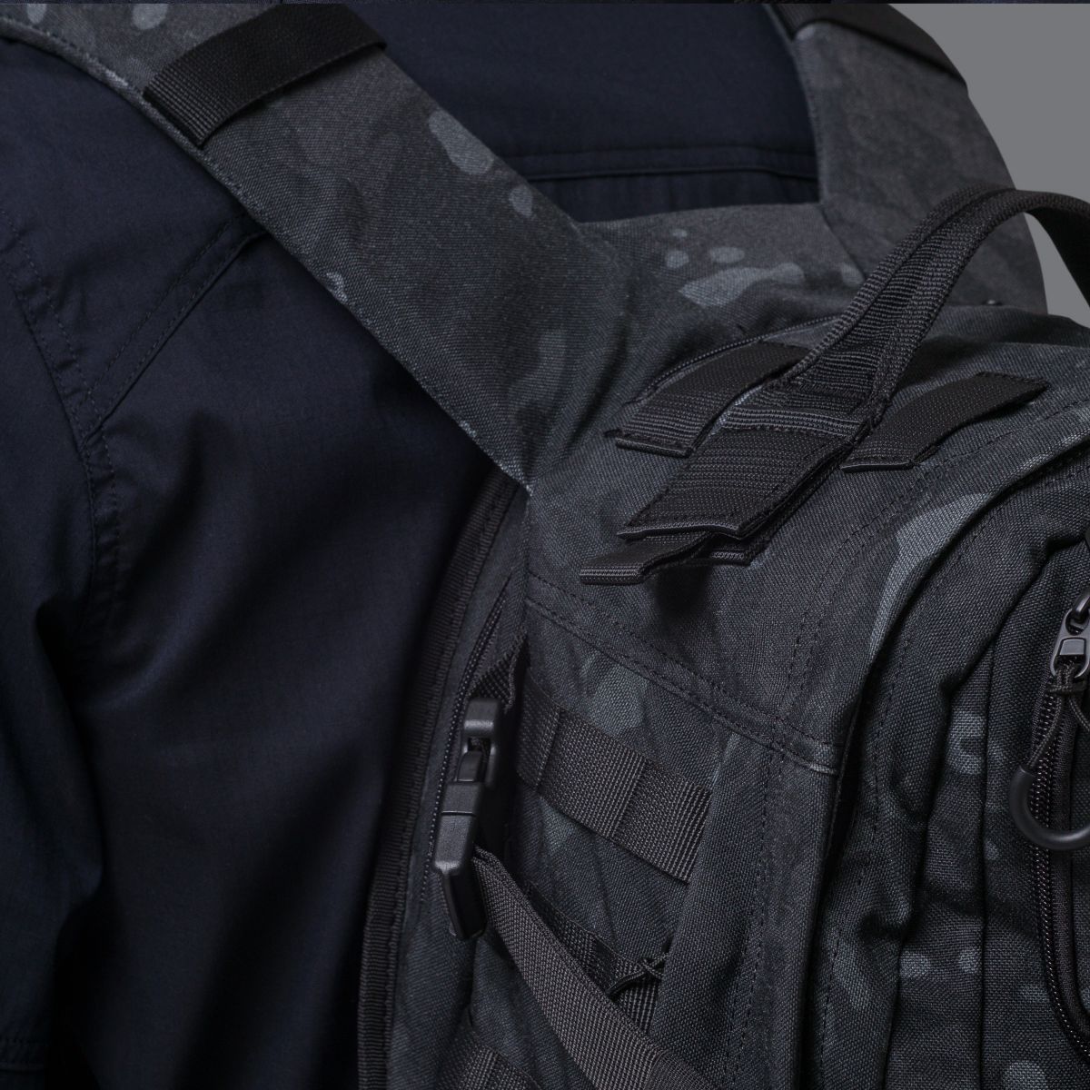 Тактичний рюкзак RANGER на 40 л. Мультикам чорний. CORDURA 1000 6