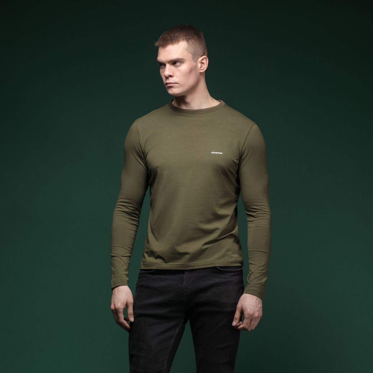 Кофта-лонгслів Ukrarmor Pulse Longsleeve. Cotton and Elastane. Олива 5