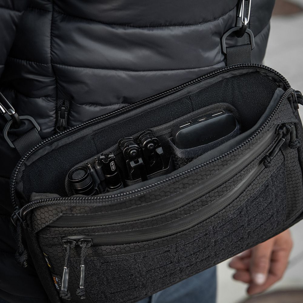 Сумка M-Tac Admin Bag Medium Elite с липучкой Hex. Черный 3