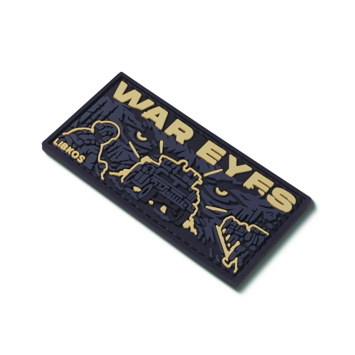 Патч (шеврон) "War Eyes" от libkos. Мягкий ПВХ пластик, 8х4 см 3