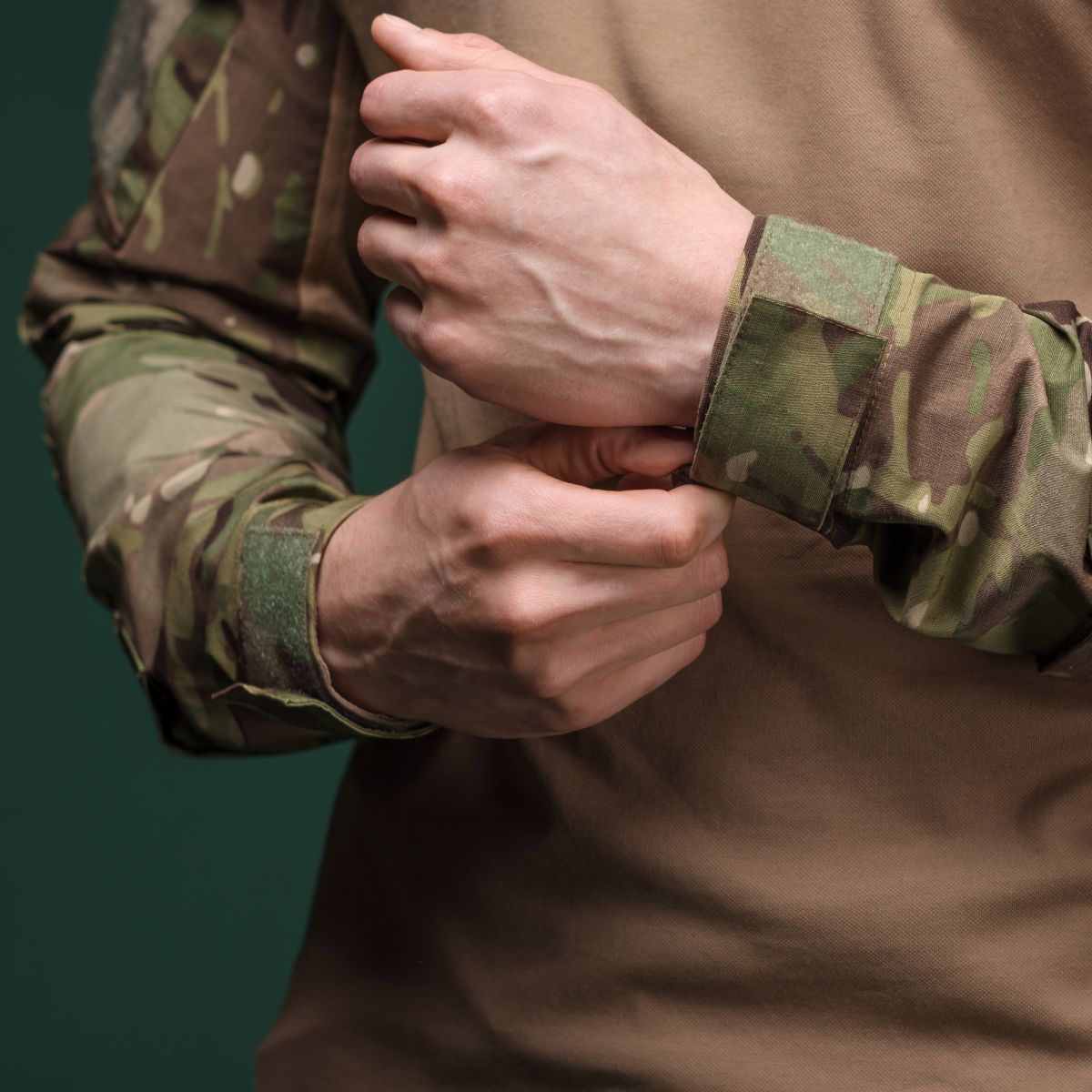 Тактическая рубашка Core Combat Shirt, длинный рукав, комбинированные материалы. Мультикам 4