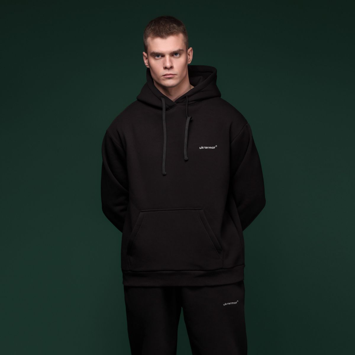 Спортивный костюм Ukrarmor Rush Hood&Pants однотонный. Черный 6