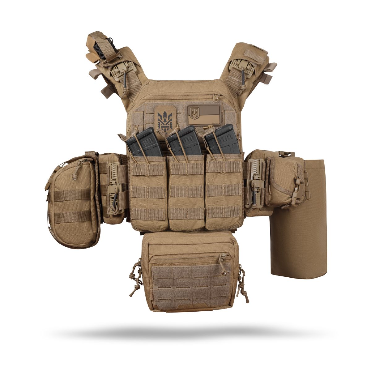 Комплект спорядження Commando Elite Tactical Assault Kit. Під 27х35.5 см бронеплити. Койот 7