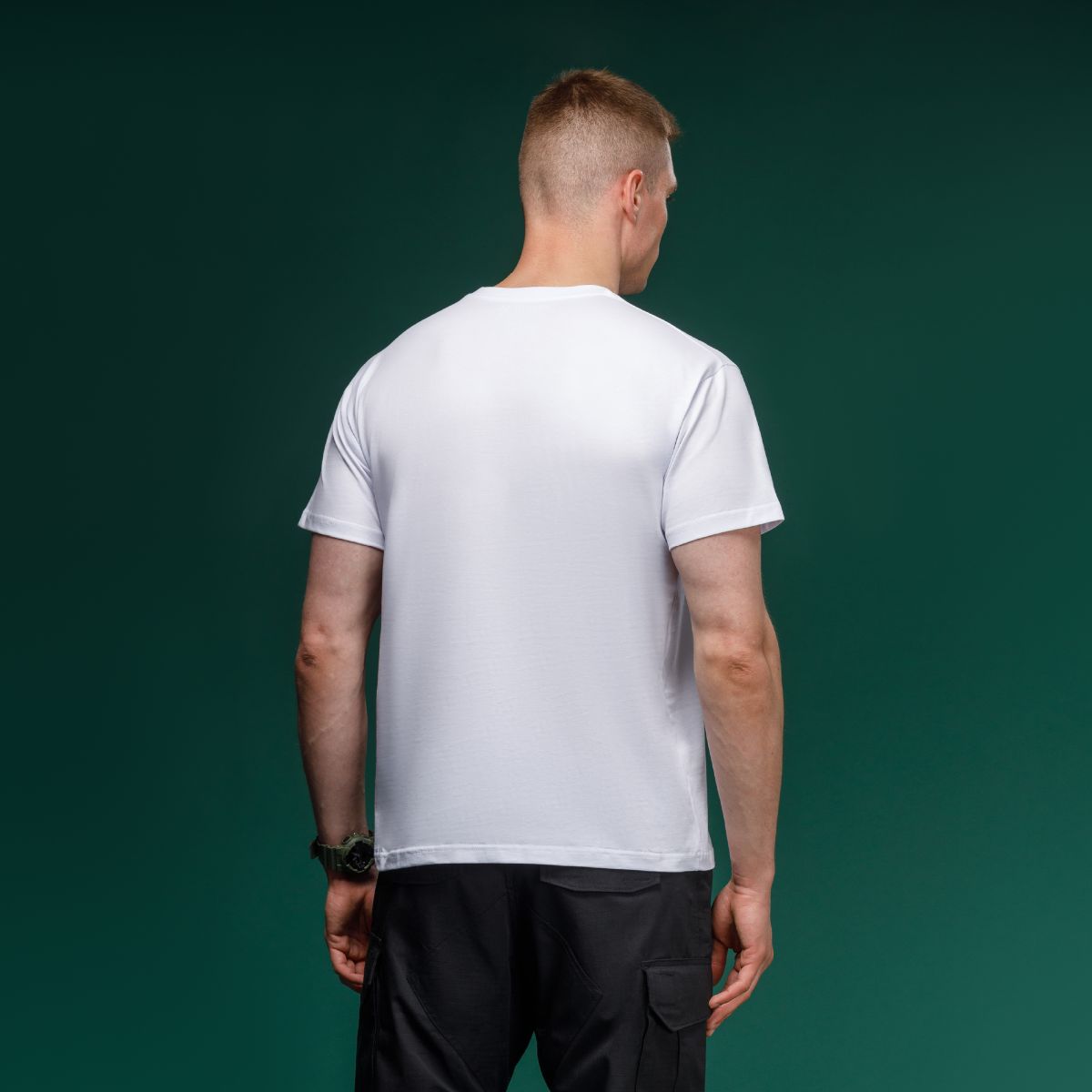 Футболка Ukrarmor Basic Military T-Shirt. HMMWV. Cotton\Elastane, белый 4