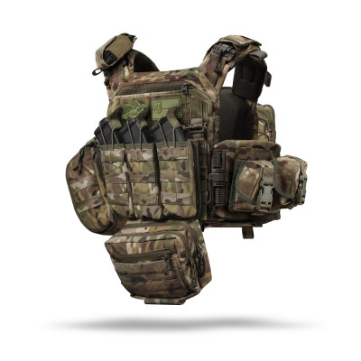 Комплект спорядження Commando Elite Tactical Assault Kit. Під 25х30 см бронеплити. Мультикам