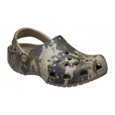 Кроксы сабо Crocs Veil Abstract Classic Clog (Khaki). Мультикам