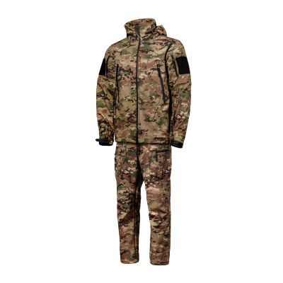 Комплект одежды Softshell Hawk Jacket & Pants. Защита от ветра и влаги. Мультикам