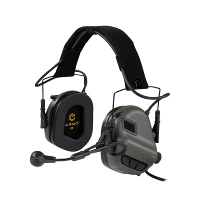 Активные наушники Earmor MilPro M32 Mark 3 с микрофоном. Олива