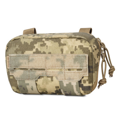 Нагрудный админ подсумок. Cordura 1000. Крепление Molle. Пиксель (мм-14)