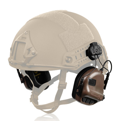Активные наушники Earmor M31H (Helmet version) с креплением ARC rail. Койот