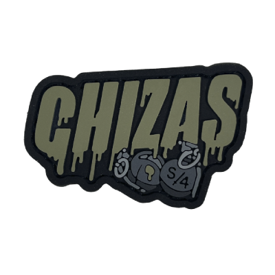 Патч (шеврон) «Chizas» от A.T.A.K.A. x SANCHI. Мягкий ПВХ пластик. Олива