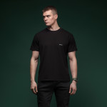 Футболка Basic Military T-shirt. Cotton and Elastane, черный 2