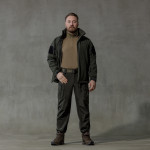 Комплект одежды Softshell Hawk Jacket & Pants. Защита от ветра и влаги. Олива 2