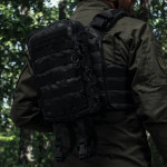 Тактический рюкзак на 10 л. Крепление Molle. Cordura 1000D. Мультикам черный 3