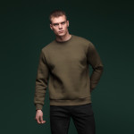Свитшот Base Soft Sweatshirt. Свободный стиль. Цвет Олива/Olive 5