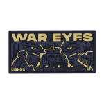 Патч (шеврон) "War Eyes" от libkos. Мягкий ПВХ пластик, 8х4 см