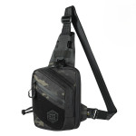 Сумка M-Tac Sling Pistol Bag Elite Hex з липучкою. Чорний мультикам